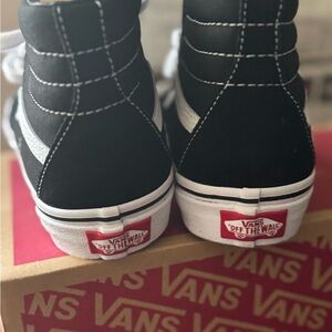 Vans Kids Black and White High-Top Sneakers
